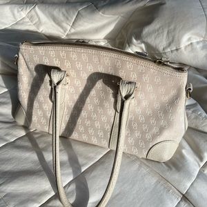 Dooney and Bourke barrel Handbag White Beige